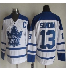 Toronto Maple Leafs #13 Mats Sundin White CCM Throwback Winter Classic Stitched NHL Jersey