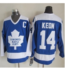 Toronto Maple Leafs #14 Dave Keon Blue White CCM Throwback Stitched NHL Jersey