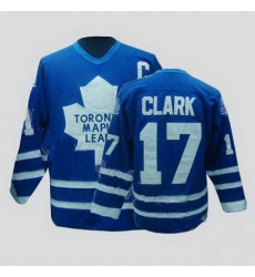 Toronto Maple Leafs 17 Wendel Clark Blue CCM Throwback Jersey