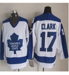 Toronto Maple Leafs #17 Wendel Clark White Blue CCM Throwback Stitched NHL jersey