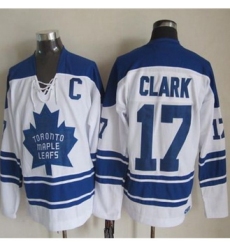 Toronto Maple Leafs #17 Wendel Clark White CCM Throwback Third Stitched NHL Jersey