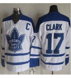Toronto Maple Leafs #17 Wendel Clark White CCM Throwback Winter Classic Stitched NHL Jersey