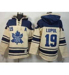 Toronto Maple Leafs 19 Joffrey Lupul Cream Stitched NHL Sawyer Hooded Sweatshirt