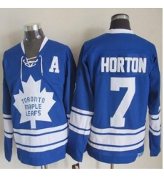 Toronto Maple Leafs #7 Tim Horton Blue CCM Throwback Third Stitched NHL Jersey