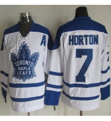 Toronto Maple Leafs #7 Tim Horton White CCM Throwback Winter Classic Stitched NHL Jersey