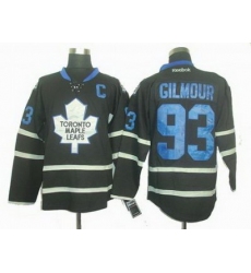 Toronto Maple Leafs #93 Doug Gilmour black ice jerseys C Patch