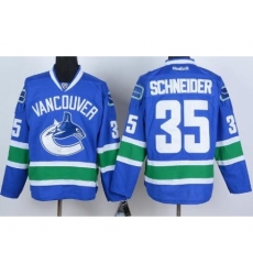 Vancouver Canucks 35 Cory Schneider Blue NHL Jerseys