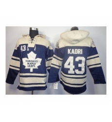 nhl jerseys Toronto Maple Leafs #43 kadri blue-cream[pullover hooded sweatshirt]
