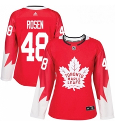 Womens Adidas Toronto Maple Leafs 48 Calle Rosen Authentic Red Alternate NHL Jersey 