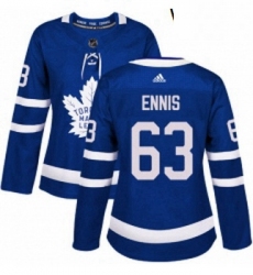 Womens Adidas Toronto Maple Leafs 63 Tyler Ennis Authentic Royal Blue Home NHL Jersey 