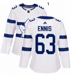 Womens Adidas Toronto Maple Leafs 63 Tyler Ennis Authentic White 2018 Stadium Series NHL Jersey 