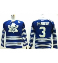 Kids Toronto Maple Leafs 3 Dion Phaneuf 2014 Winter Classic Blue NHL Jersey