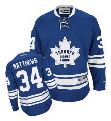 Maple Leafs #34 Auston Matthews Blue Alternate Stitched Youth NHL Jersey