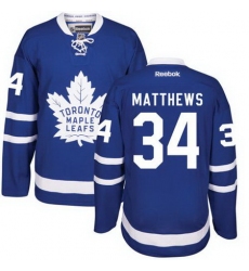 Maple Leafs #34 Auston Matthews Blue Home Stitched Youth NHL Jersey