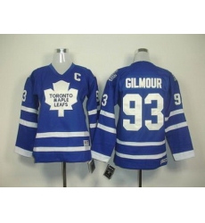 YOUTH Toronto Maple Leafs #93 Doug Gilmour Blue Jersey C Patch