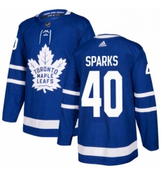 Youth Adidas Toronto Maple Leafs 40 Garret Sparks Authentic Royal Blue Home NHL Jersey 