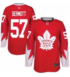 Youth Adidas Toronto Maple Leafs 57 Travis Dermott Authentic Red Alternate NHL Jersey 