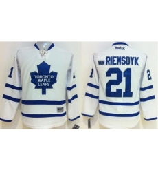Youth Toronto Maple Leafs 21 James Van Riemsdyk White Stitched NHL jersey