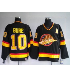 Canucks #10 Pavel Bure Stitched Black Mitchell 26Ness NHL Jersey