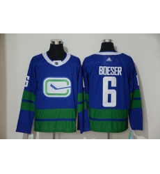 Canucks 6 Brock Boeser Blue Alternate Authentic Stitched Hockey Jersey