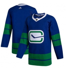 Canucks Blank Blue Alternate Authentic Stitched Hockey Jersey
