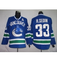 Hockey Jerseys Vancouver Canucks 33 H.SEDIN blue