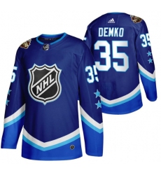 Men Vancouver Canucks 35 Thatcher Demko 2022 All Star Blue Stitched Jersey