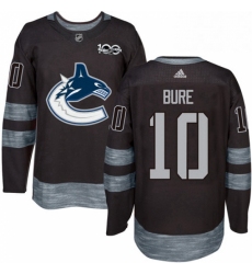 Mens Adidas Vancouver Canucks 10 Pavel Bure Authentic Black 1917 2017 100th Anniversary NHL Jersey 