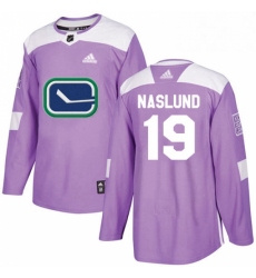 Mens Adidas Vancouver Canucks 19 Markus Naslund Authentic Purple Fights Cancer Practice NHL Jersey 
