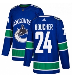 Mens Adidas Vancouver Canucks 24 Reid Boucher Premier Blue Home NHL Jersey 
