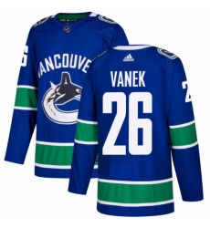 Mens Adidas Vancouver Canucks 26 Thomas Vanek Premier Blue Home NHL Jersey 