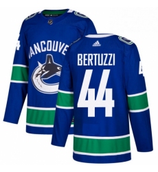 Mens Adidas Vancouver Canucks 44 Todd Bertuzzi Authentic Blue Home NHL Jersey 