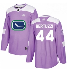 Mens Adidas Vancouver Canucks 44 Todd Bertuzzi Authentic Purple Fights Cancer Practice NHL Jersey 