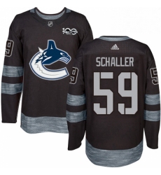 Mens Adidas Vancouver Canucks 59 Tim Schaller Authentic Black 1917 2017 100th Anniversary NHL Jersey 