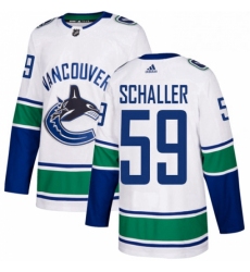 Mens Adidas Vancouver Canucks 59 Tim Schaller Authentic White Away NHL Jersey 