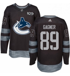 Mens Adidas Vancouver Canucks 89 Sam Gagner Authentic Black 1917 2017 100th Anniversary NHL Jersey 