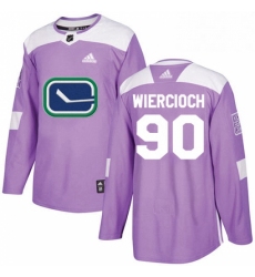 Mens Adidas Vancouver Canucks 90 Patrick Wiercioch Authentic Purple Fights Cancer Practice NHL Jersey 