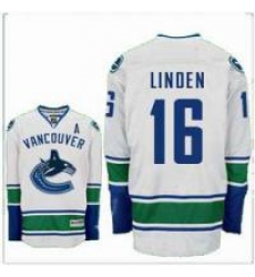 RBK hockey jerseys&Vancouver Canucks #16 LINDEN white jerseys