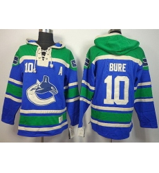 Vancouver Canucks 10 Bure Blue Lace-Up NHL Jersey Hoodies