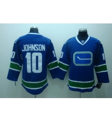 Vancouver Canucks 10 Johnson blue Hockey 3rd jersey