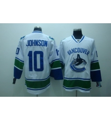 Vancouver Canucks 10 johnson white Hockey Jerseys