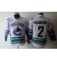 Vancouver Canucks 2 Dan Hamhuis White Jerseys