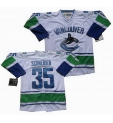 Vancouver Canucks #35 Cory Schneider white Jersey