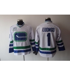 Vancouver Canucks Jersey 1 Roberto Luongo Third White Ice Hockey Jerseys