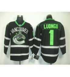 nhl vancouver canucks #1 luongo black Jersey