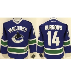 Canucks #14 Alex Burrows Blue Youth Stitched NHL Jersey