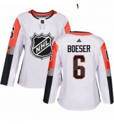 Womens Adidas Vancouver Canucks 6 Brock Boeser Authentic White 2018 All Star Pacific Division NHL Jersey 
