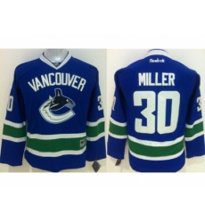 Youth NHL Vancouver Canucks #30 Ryan Miller Blue Jerseys