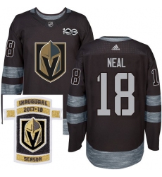 Adidas Golden Knights #18 James Neal Black 1917 2017 100th Anniversary Stitched NHL Inaugural Season Patch Jersey