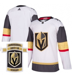 Adidas Golden Knights Blank White Road Authentic Stitched NHL Inaugural Season Patch Jersey